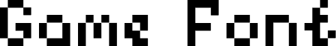 Game Font Regular