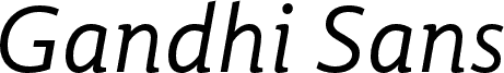 GandhiSans-Italic