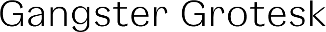 Gangster Grotesk Light