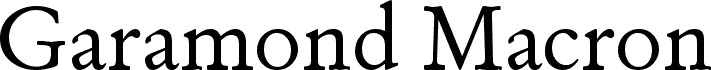 Garamond Macron  by Paul Kennett 字体预览