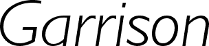 Garrison Light Sans ITALIC
