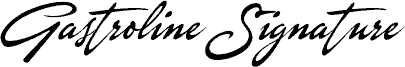 Podgląd czcionki Gastroline Signature PERSONAL Regular