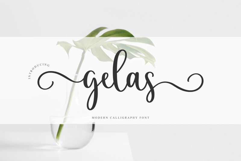 Gelas Schriftart