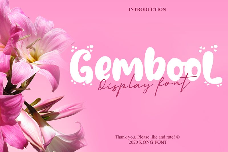 Gembool Schriftart