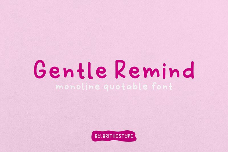 Gentle Remind 字体
