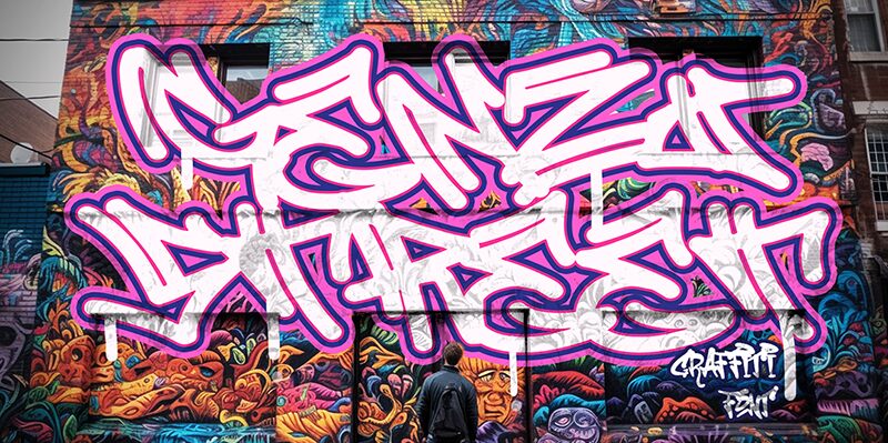 Genzi Street Graffiti الخط