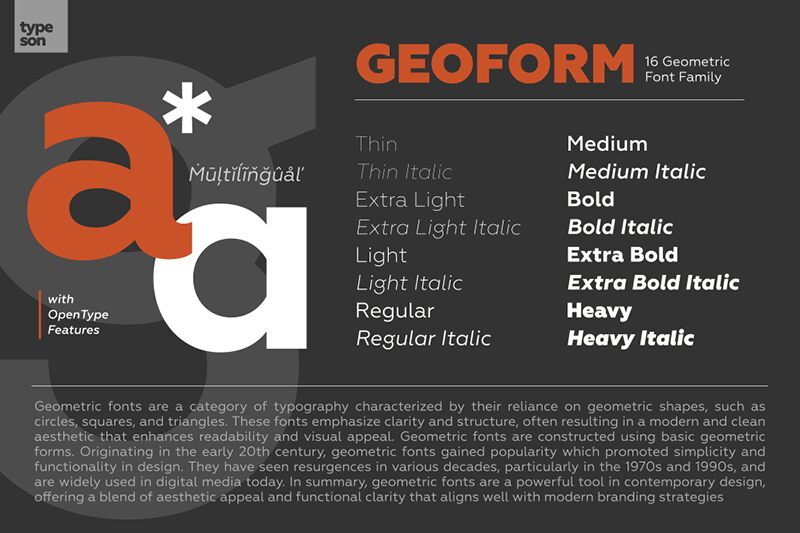 Geoform Schriftart