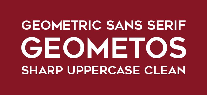 Geometos Czcionka