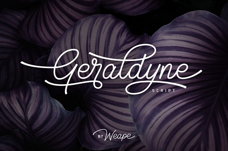 Geraldyne Demo Regular — عرض الخط