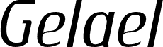 GelaelLightItalicフォントのプレビュー