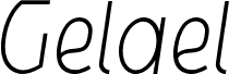 GelaelTextLightItalicフォントのプレビュー