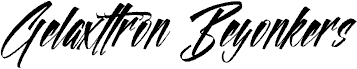Gelaxttron Beyonkers DEMO VERSI Italic písmo