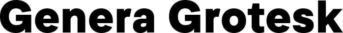 Genera Grotesk Heavy