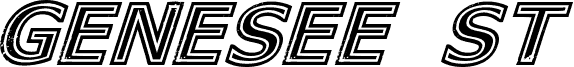 Genesee St Black Italic