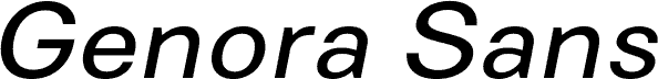 Genora Sans Italic