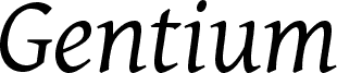 Gentium Italic