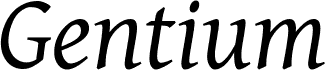 GentiumAlt Italic