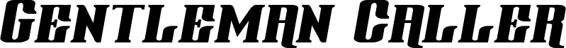 Aperçu de la police Gentleman Caller Expand Italic