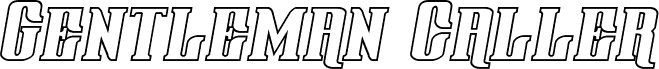 Aperçu de la police Gentleman Caller Outline Ital