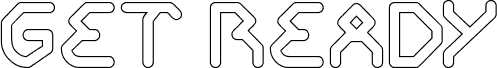 Preview of the GET READY-Hollow font