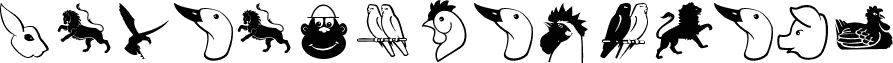 Preview of the GetierAnimalish font