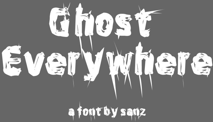 Ghost Everywhere Czcionka