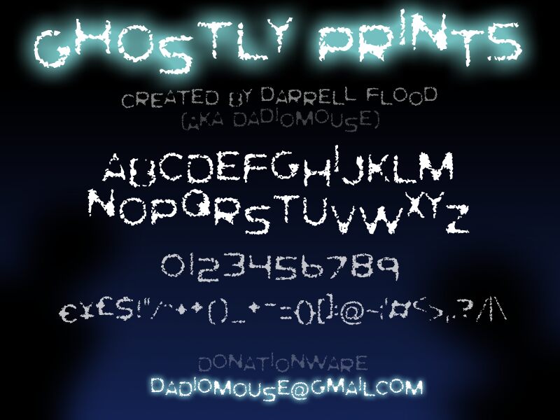 Ghostly Prints 字体