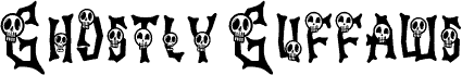 Ghostly Guffaws Skull font