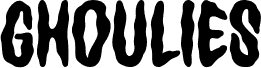 Preview of the Ghoulies font