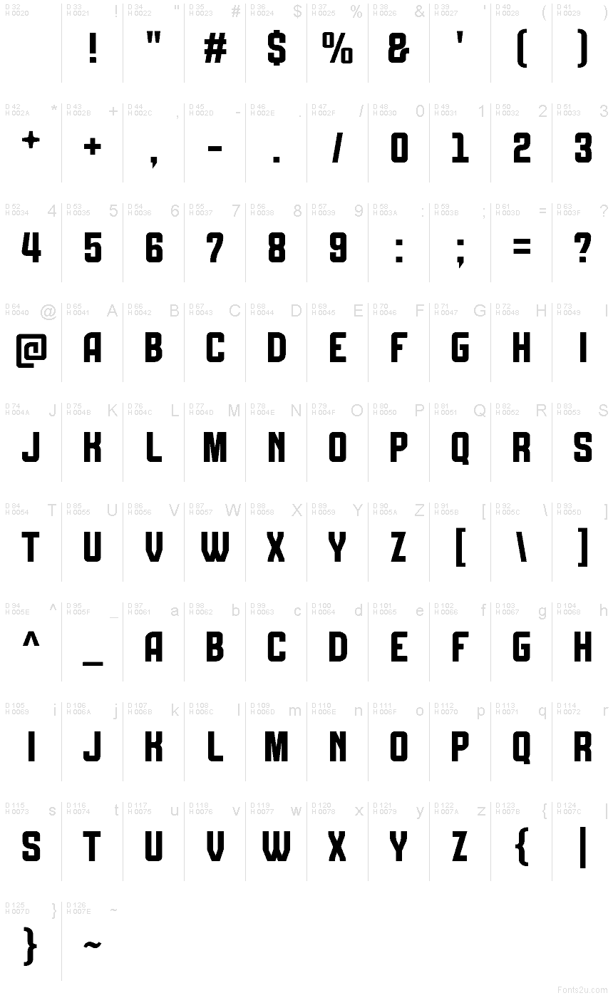 Latin de base - Table de caractères