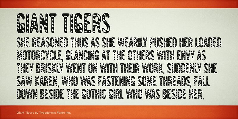 Giant Tigers Czcionka