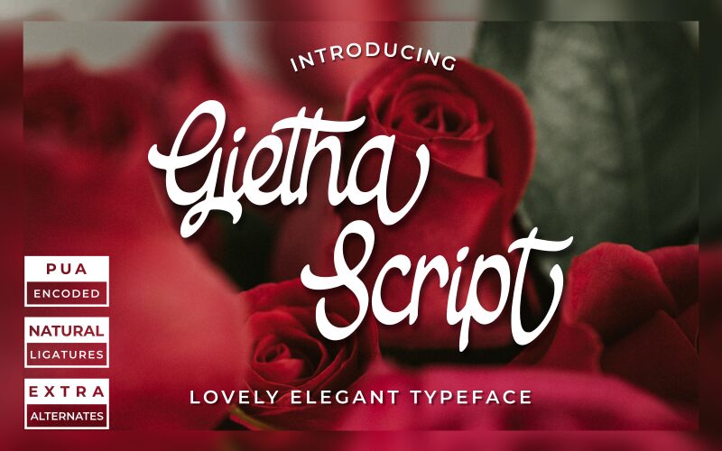 Gietha Script Шрифт