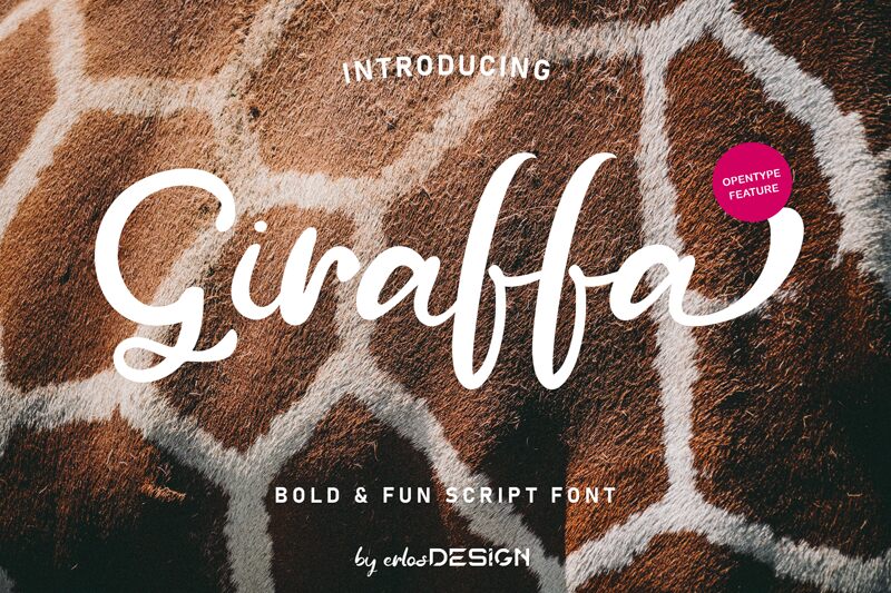 Giraffa Schriftart