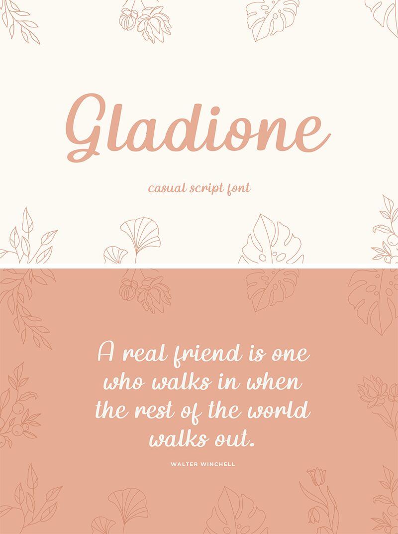 Gladione Schriftart