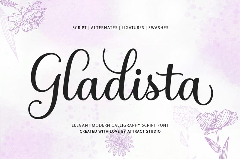 Gladista Script Schriftart