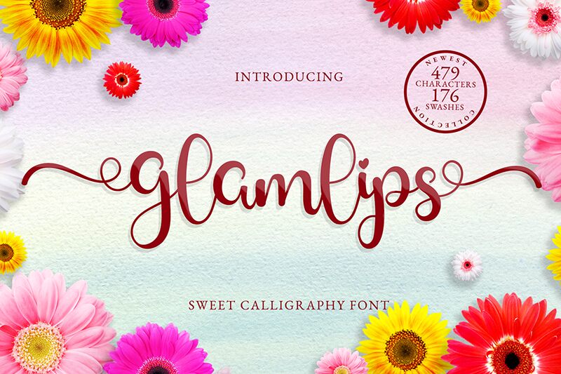 Glamlips Schriftart