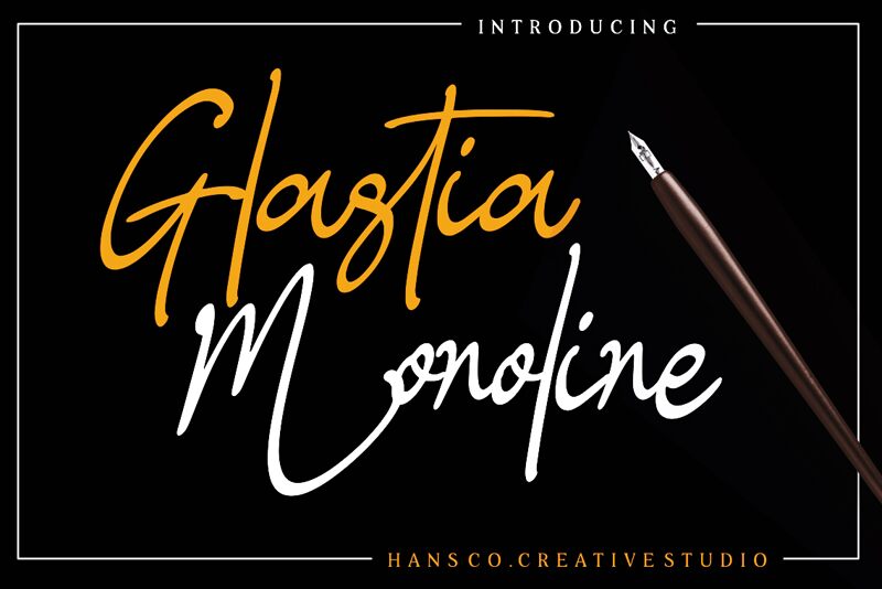 Glastia Monoline Czcionka