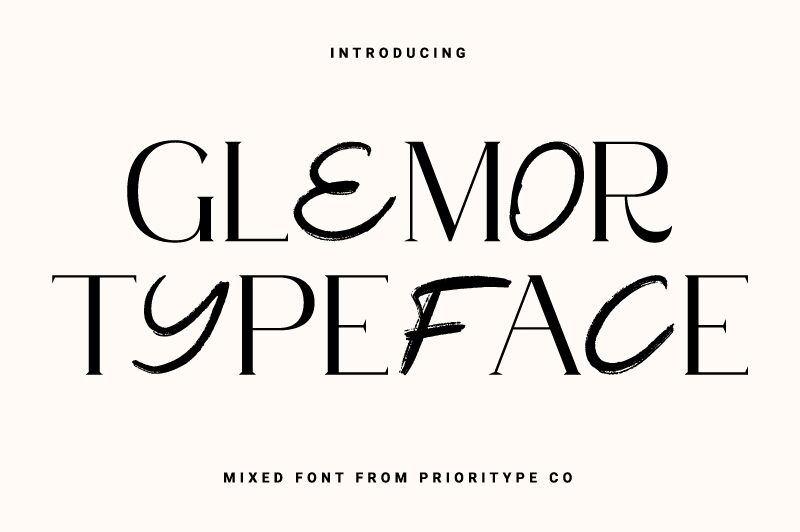 Glemor Typeface Schriftart