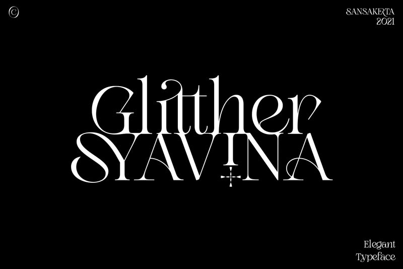 Glitther Syavina Schriftart