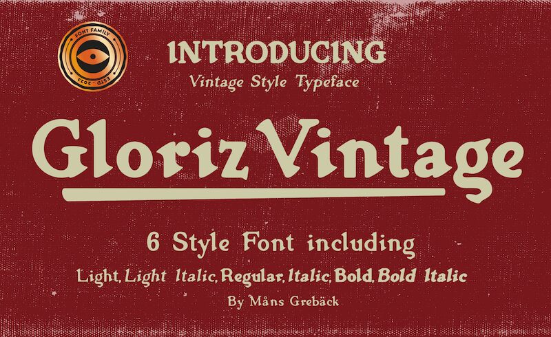 Gloriz Vintage Schriftart