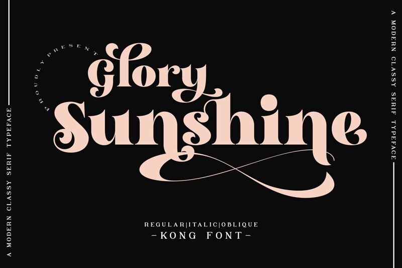 Glory Sunshine Schriftart