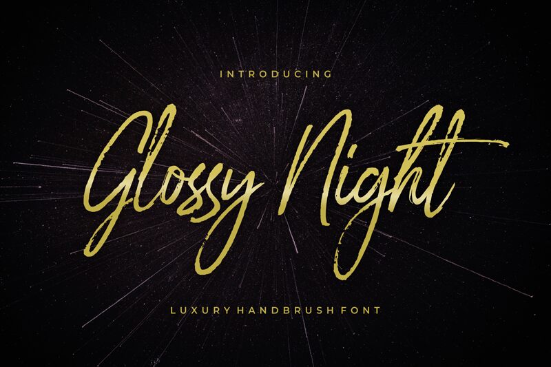 Glossy Night Druh písma