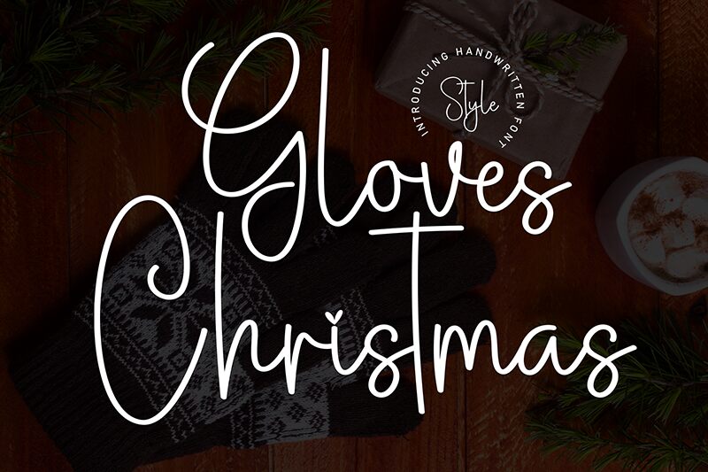 Gloves Christmas Schriftart