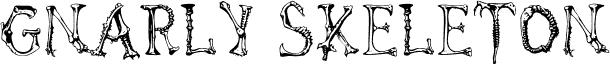 Gnarly Skeleton PERSONAL USE Regular font