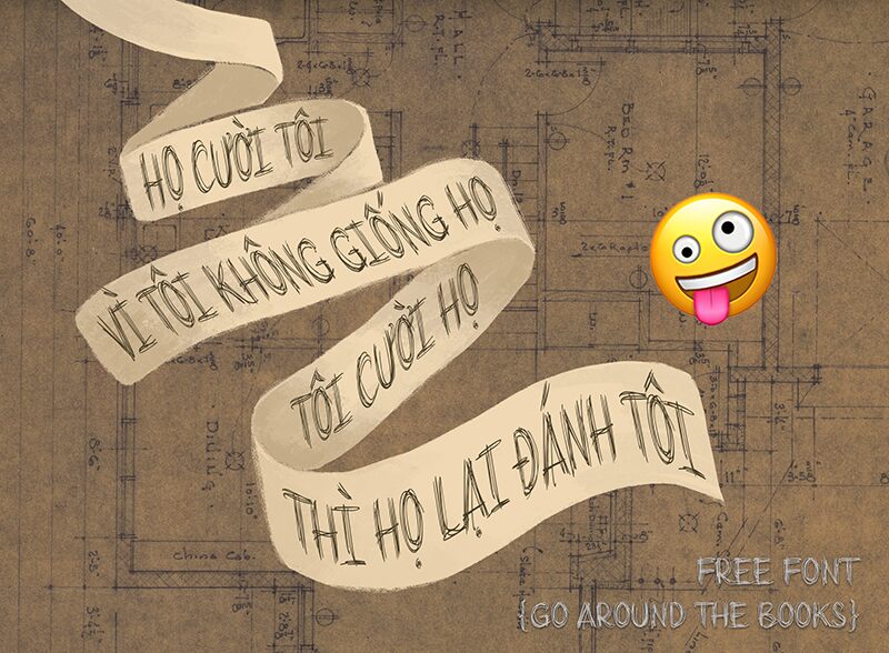 Go around the books Schriftart