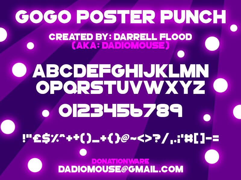 GoGoPosterPunch Schriftart