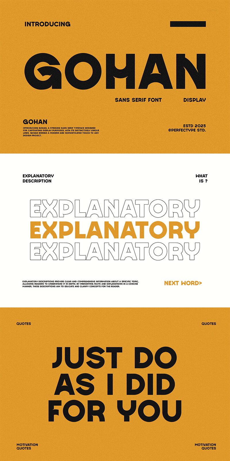 Gohan — Font presentation