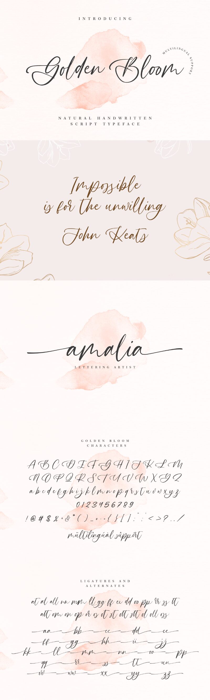 Golden Bloom Schriftart