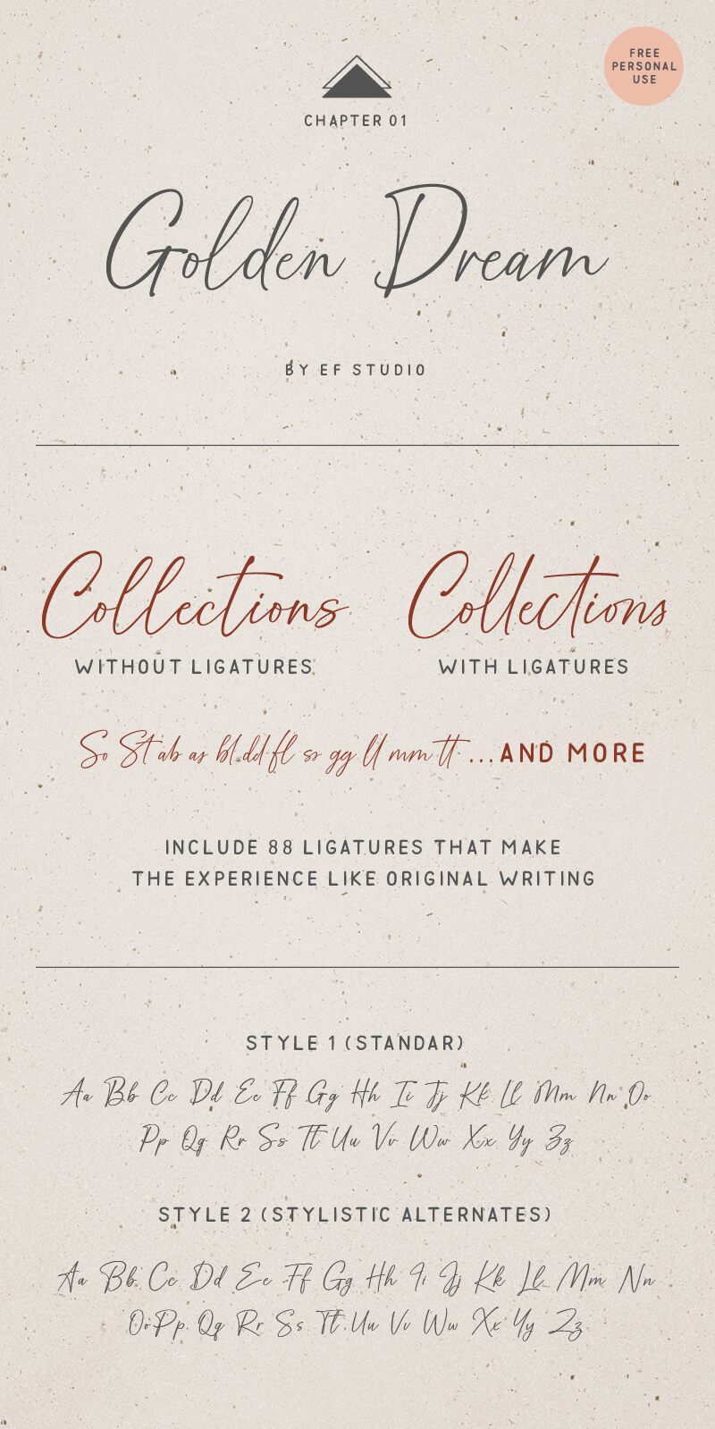 Golden Dream Czcionka