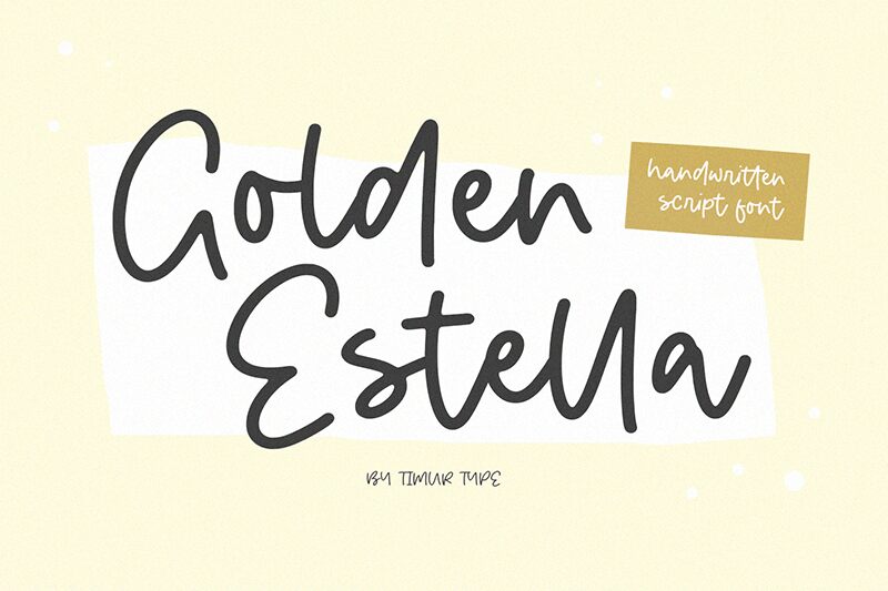 Golden Estella Schriftart
